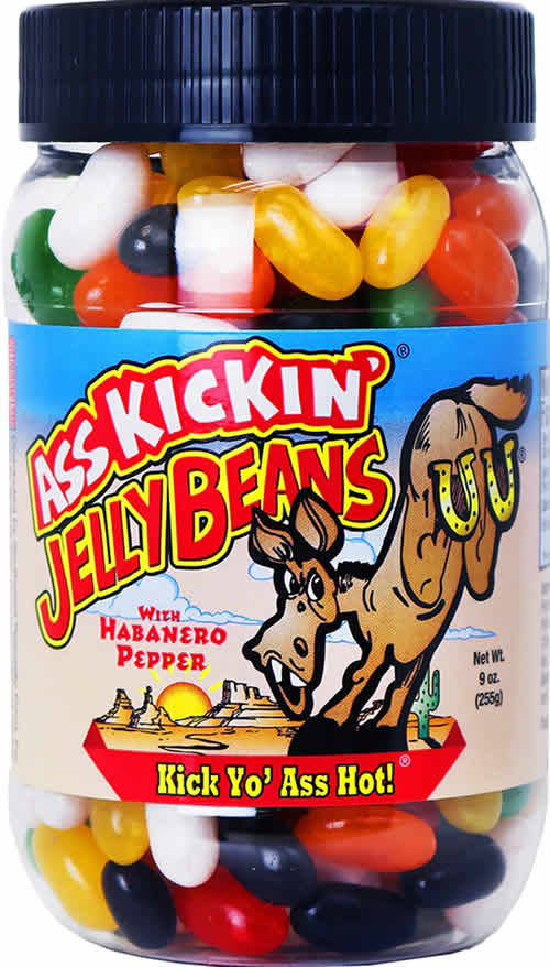 Ass Kickin’ Jelly Beans packaging