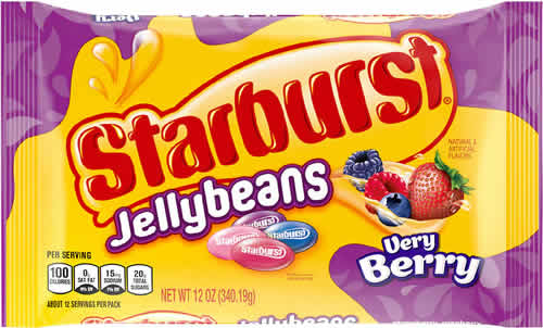 Starburst Jellybeans: Very Berry packaging