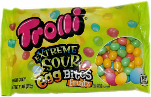 Trolli Extreme Sour Egg Bites Fruitz packaging