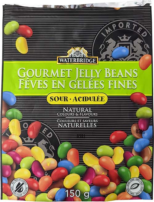 Waterbridge Gourmet Jelly Beans: Sour packaging